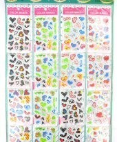 AUTOCOLLANTS C&OElig;URS SUR CARTE (16 pcs.)