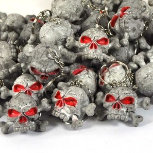 PORTE-CLÉS TÊTE DE MORT (24 pcs)
