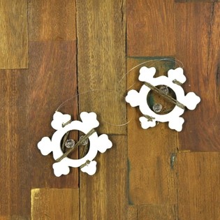2 Suspensions Flocon de Neige en Bois (Lot de 12)