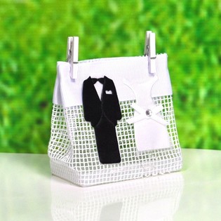 Sachets Cadeaux de Mariage avec Pinces en Bois (12 pièces)