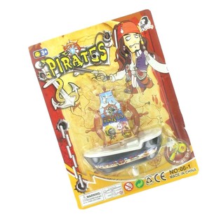 Bateau Pirate à Remonter sur Carte (12 pcs)