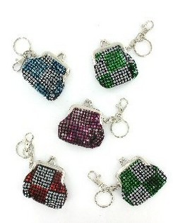 PORTE-CL&Eacute;S AVEC PORTE-MONNAIE (Lot de 12)