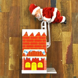 PÈRE NOËL GRIMPE DANS LA CHEMINÉE (2 pcs.)