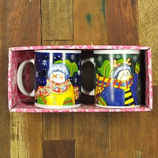 Lot de 2 Mugs de Noël en Coffret Cadeau