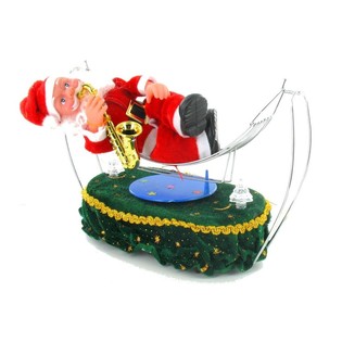 PÈRE NOËL AVEC SAXOPHONE EN HAMAC (2 pcs.)