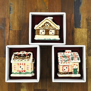 PHOTOPHORE MAISON DE NOËL (Lot de 3)