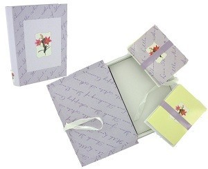 Livre de Cartes de Vœux - Motif Fleurs (2 pcs)
