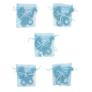 SACHET CADEAU NAISSANCE - BLEU BÉBÉ (12 pcs)