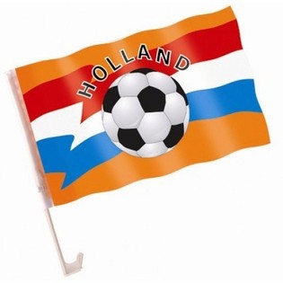 Drapeau de Voiture Supporter Pays-Bas Foot (6 pcs)