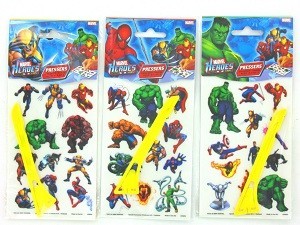 D&Eacute;CALCOMANIES / STICKERS MARVEL HEROES (24 pcs)