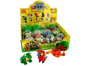 BRIQUES DE CONSTRUCTION EN BOULE SURPRISE (12 pcs)