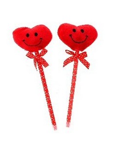 Stylos en Forme de C&oelig;ur Smiley (12 pcs)