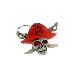 PORTE-CL&Eacute;S PIRATE T&Ecirc;TE DE MORT (24 pcs)