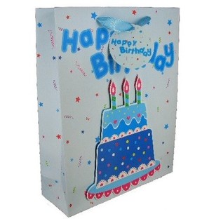 SAC CADEAU - HAPPY BIRTHDAY BLEU (12 pcs)