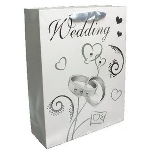 Sac Cadeau de Mariage Argent&eacute; (12 pcs.)