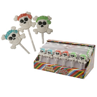 Sucettes Pirate sur Présentoir (48 pcs)
