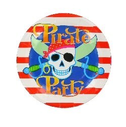 ASSIETTES D'ANNIVERSAIRE PIRATE (6x12 pcs)