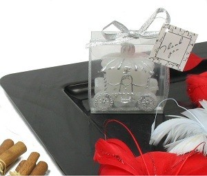 Bougie Carrosse de Mariage en Boîte Cadeau (12 pcs)