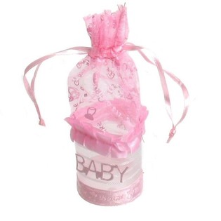 EMBALLAGE CADEAU NAISSANCE - ROSE BÉBÉ (12 pcs.)