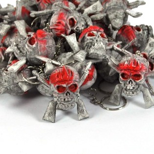Porte-clés Tête de Mort Pirate (24 pcs.)