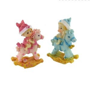 D&eacute;coration B&eacute;b&eacute; sur Cheval &agrave; Bascule 8 cm (4 pcs)