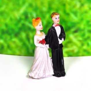 Figurine de Mariage pour Pièce Montée 8 cm (10 pcs)