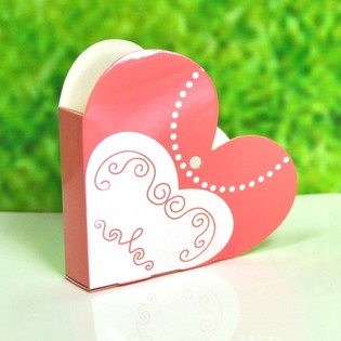 Bo&icirc;te Cadeau Mariage pour Drag&eacute;es - Coeur Femme (12 pcs)
