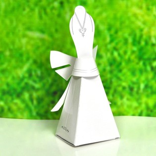 Bo&icirc;te de drag&eacute;es mariage robe de mari&eacute;e (50 pcs)