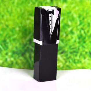 Bo&icirc;te Cadeau de Mariage pour Drag&eacute;es - Mod&egrave;le Smoking (50 pcs)
