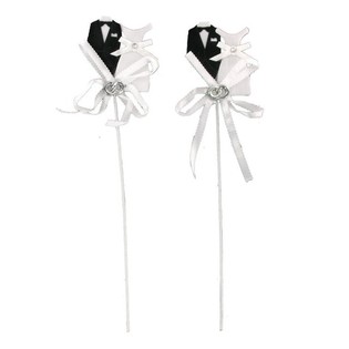 Pique à Gâteau - Couple de Mariés (12 pcs.)