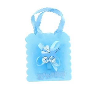 Sachet Cadeau Naissance pour Friandises - Landau Bleu (12 pcs)