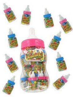 20 Mini Biberons de Bonbons dans un Grand Biberon (Lot de 2x20 pcs)