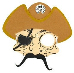 Masque de Pirate en Mousse (12 pcs)