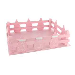Cagette d&eacute;corative rose - Petits biberons
