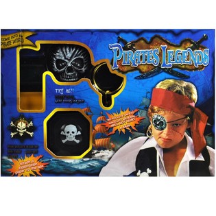 GRAND KIT DE D&Eacute;GUISEMENT PIRATE AVEC MAQUILLAGE (2 pcs)
