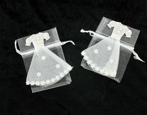 Sachet de Mariage avec Robe de Mariée (12 pcs)