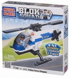 HÉLICOPTÈRE DE POLICE MEGABLOKS BLOK SQUAD - 2433 (1 pc)