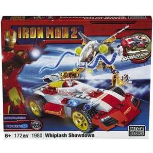 MEGA BLOKS Iron Man 2 Whiplash Showdown Coffret de Jeu - 1980