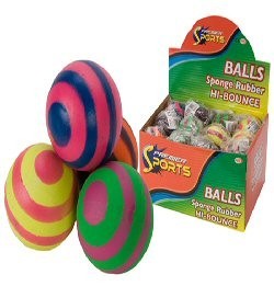 Balles Rebondissantes en Pr&eacute;sentoir (24 pcs)