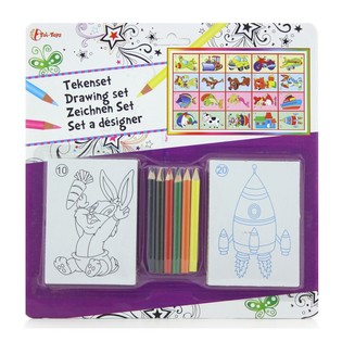 Kit de dessin sur carte (11 pi&egrave;ces)