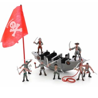 Bateau pirate avec pirates en sachet