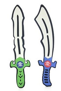 &Eacute;p&eacute;e de Pirate en Mousse (12 pcs)