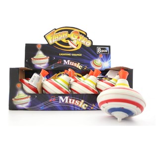 TOUPIE MUSICALE M&Eacute;GA AVEC LUMI&Egrave;RE ET SON (8 pcs)
