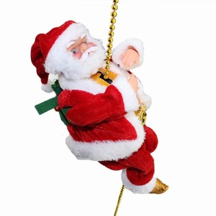 PÈRE NOËL GRIMPEUR AVEC MUSIQUE (2 pcs)