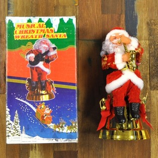 Père Noël Animé avec Saxophone (2 pcs)