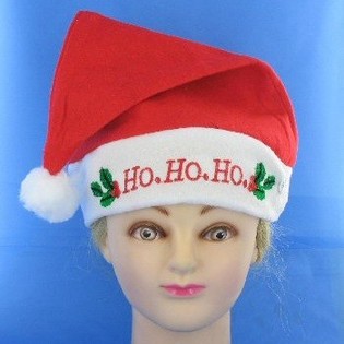 BONNET DE NOËL LUMINEUX "HO HO HO" (12 pcs)
