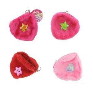 Porte-monnaies & Trousses C&oelig;ur en Peluche (24 pcs) | Grossiste B2B
