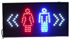 ENSEIGNE LUMINEUSE LED - TOILETTES