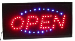 PANNEAU PUBLICITAIRE LED - OPEN 2 COULEURS