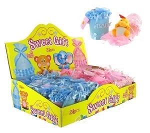 Coffret Cadeau Naissance B&eacute;b&eacute; avec Bonbons et Peluche (24 pcs)